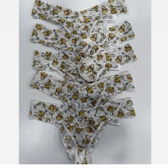 NEW Hanky Panky 5-Pack Print Original Rise Lace Thong Plus Size - Picture 2 of 4